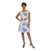 Φόρεμα κοντό λινό με τιράντες